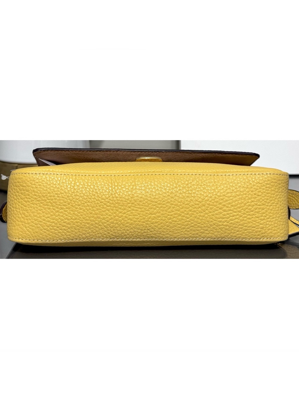 COACH Etta Small Flap Shoulder Bag, SOFT YELLOW - Picture 9 of 10